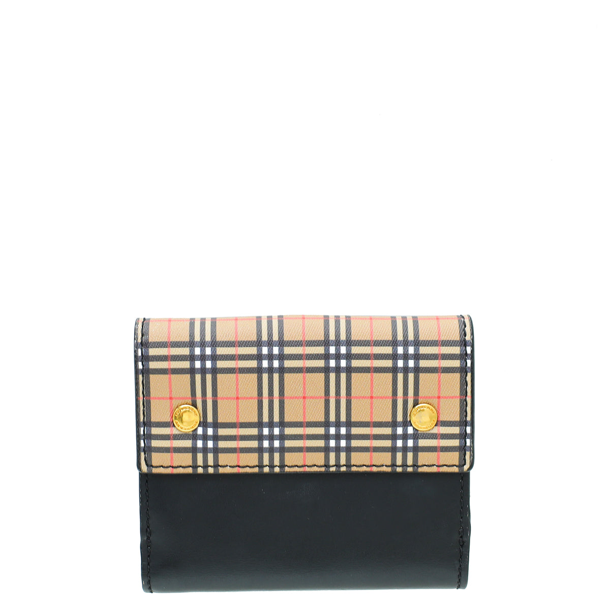 Burberry Black Vintage Check French Small Wallet-Burberry-THE CLOSET