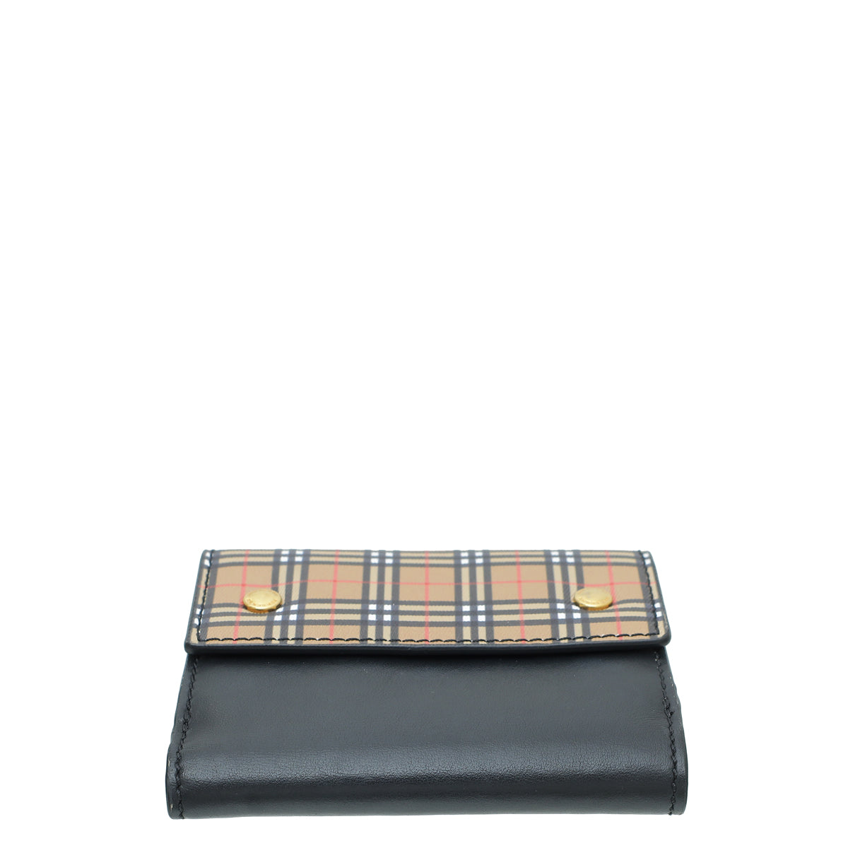 Burberry Black Vintage Check French Small Wallet