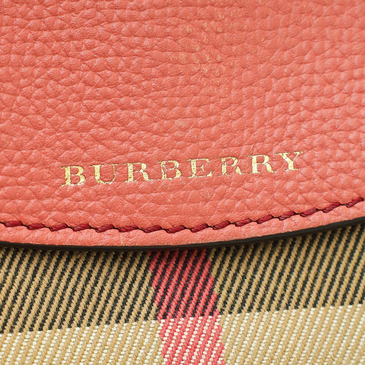 Burberry Old Rose House Check French Wallet