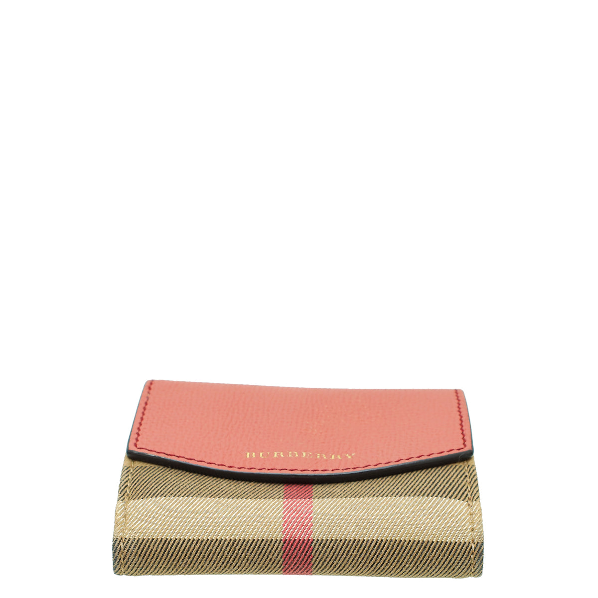 Burberry Old Rose House Check French Wallet