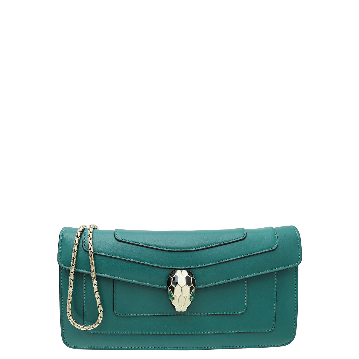 Bvlgari Green Serpenti Forever Chain Clutch-Bvlgari-THE CLOSET