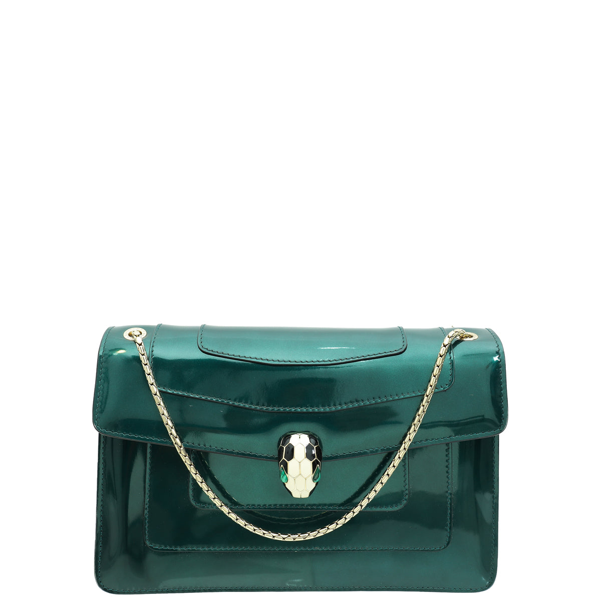 Bvlgari Forest Emerald Serpenti Forever Shoulder Bag-Bvlgari-THE CLOSET