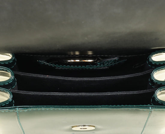 Bvlgari Emerald Green Serpenti Forever Top Handle Small Bag