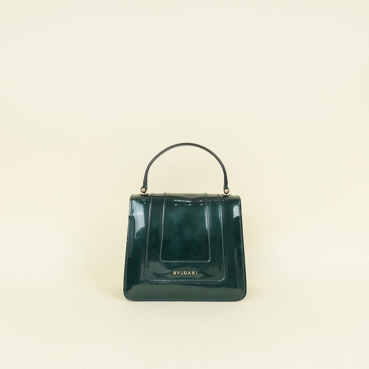 Bvlgari Emerald Green Serpenti Forever Top Handle Small Bag