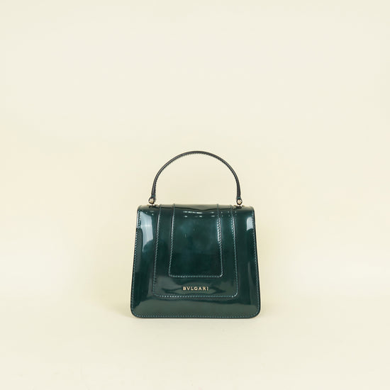 Bvlgari Emerald Green Serpenti Forever Top Handle Small Bag