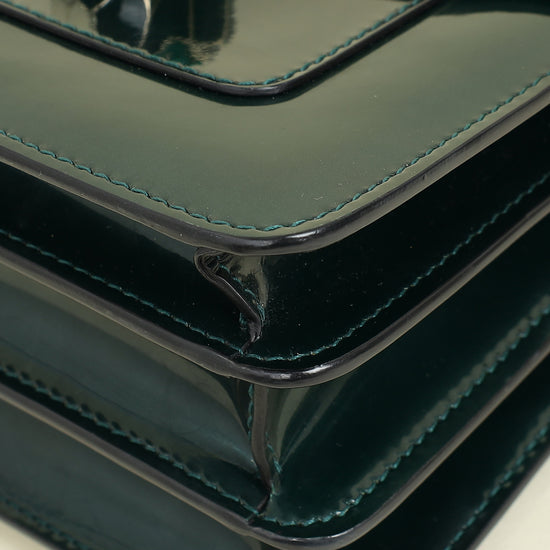 Bvlgari Emerald Green Serpenti Forever Top Handle Small Bag