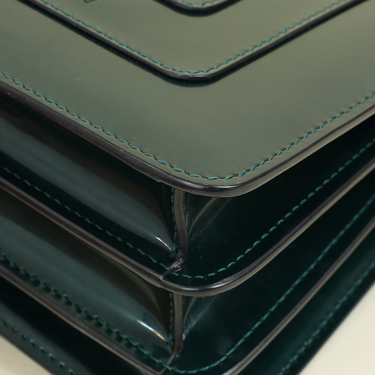 Bvlgari Emerald Green Serpenti Forever Top Handle Small Bag