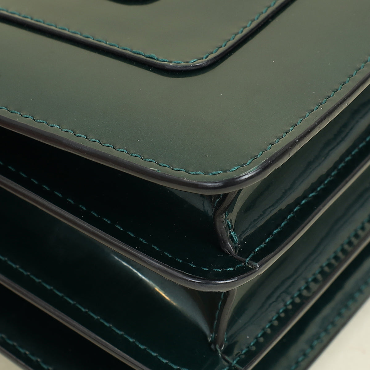 Bvlgari Emerald Green Serpenti Forever Top Handle Small Bag