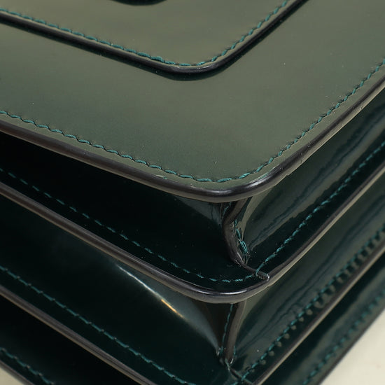 Bvlgari Emerald Green Serpenti Forever Top Handle Small Bag