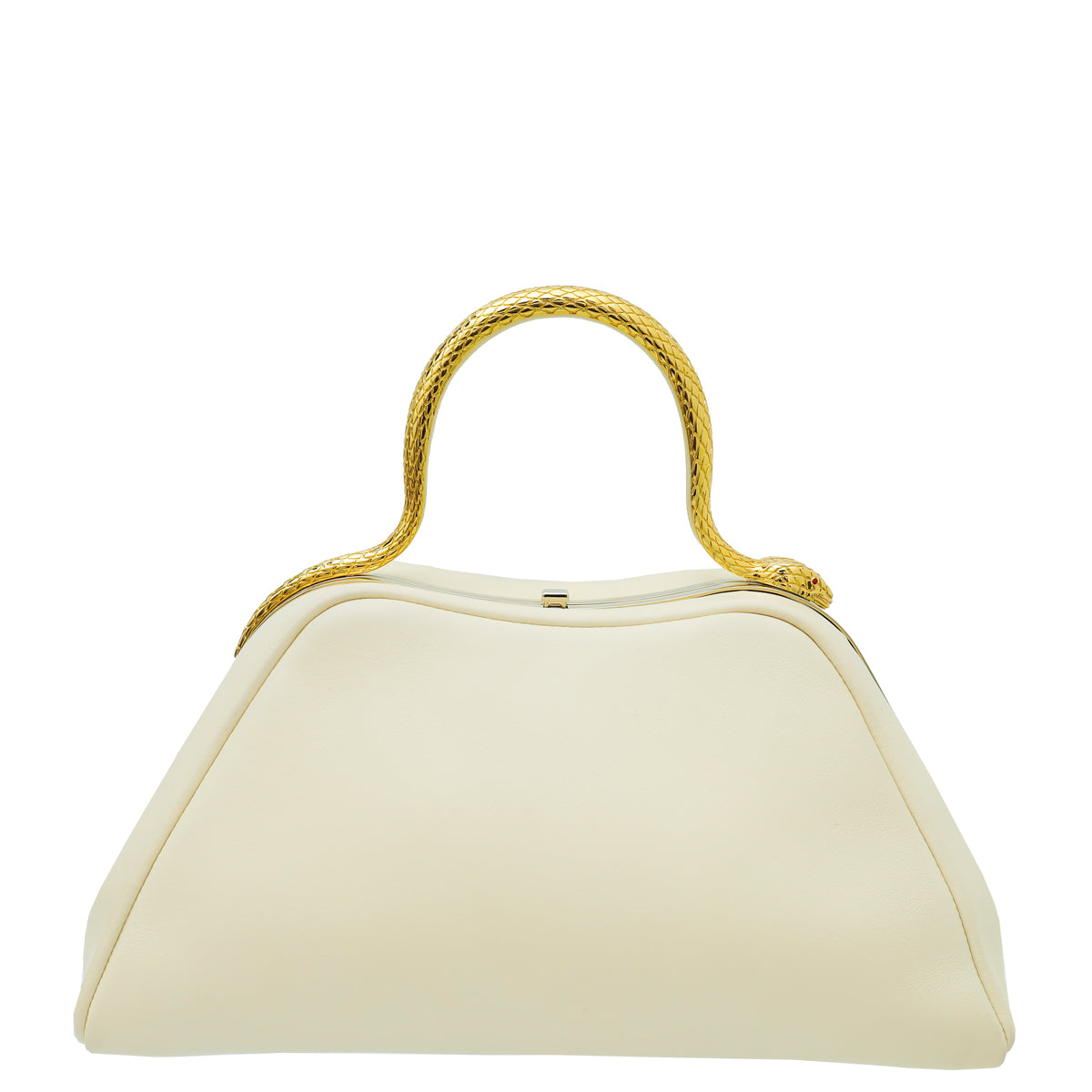 Bvlgari Ivory Serpentine Small Top Handle Bag-Bvlgari-THE CLOSET