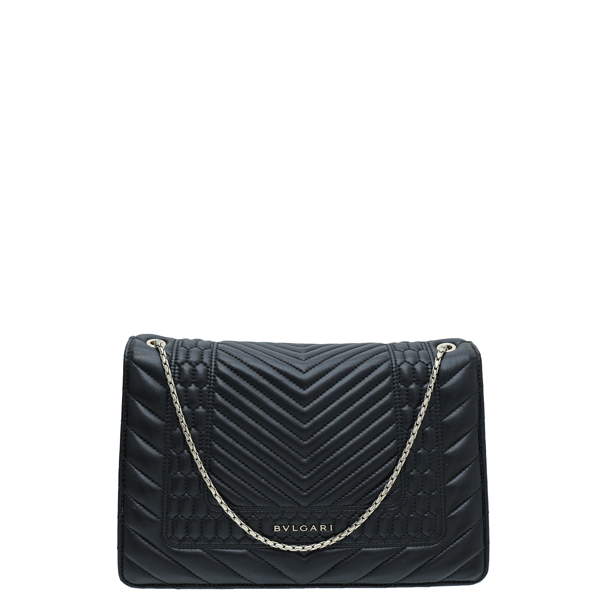 Bvlgari Black Quilted Scaglie Serpenti Forever Medium Flap Bag-Bvlgari-THE CLOSET