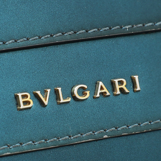 Bvlgari Blue Teal Serpenti Forever Top Handle Small Bag
