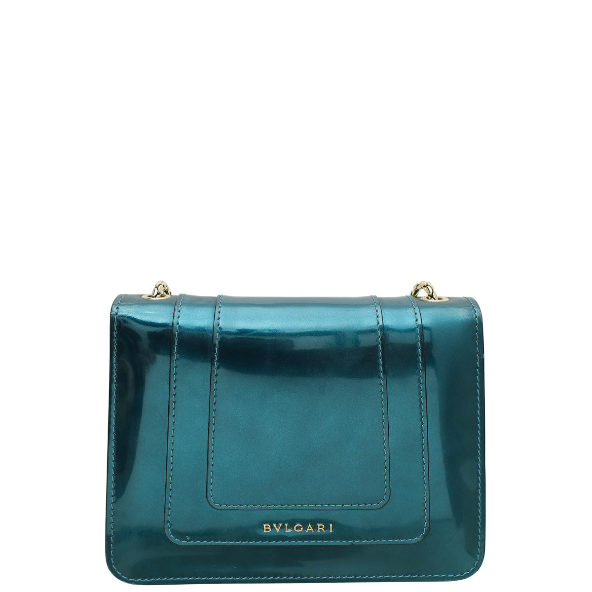 Bvlgari Patent Teal Serpenti Forever Shoulder Bag-Bvlgari-THE CLOSET