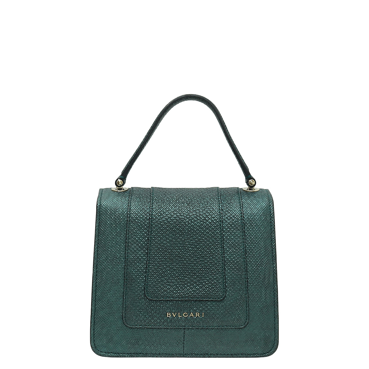 Bvlgari Green Karung Skin Serpenti Forever Top Handle Bag-Bvlgari-THE CLOSET