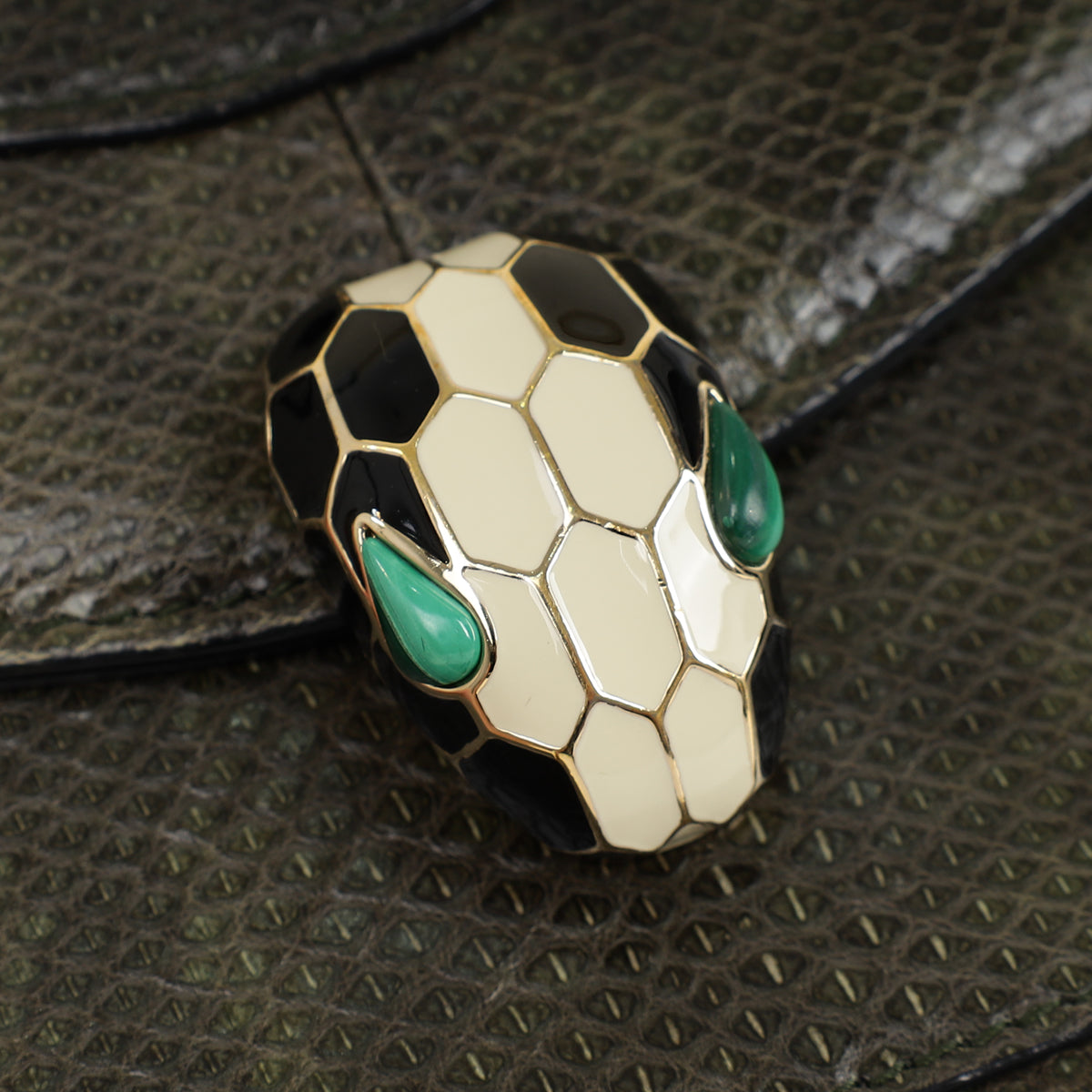 Bvlgari Dark Olive Karung Serpenti Forever Top Handle Small Bag-Bvlgari-THE CLOSET