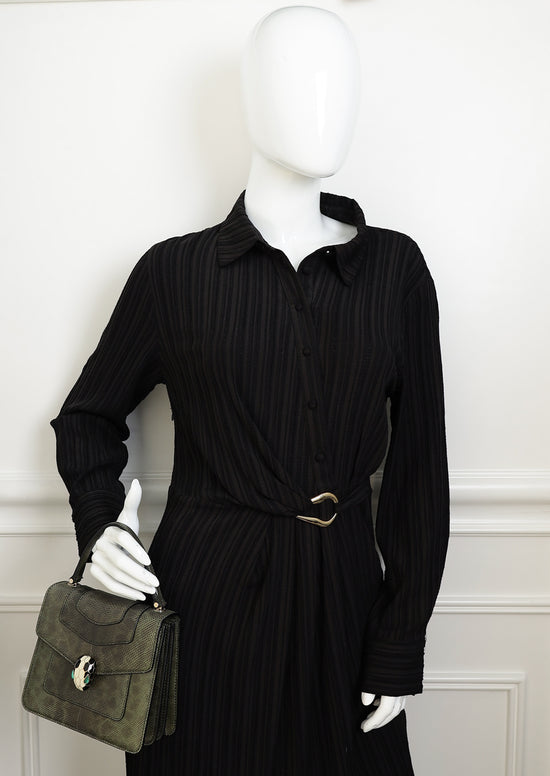 Bvlgari Dark Olive Karung Serpenti Forever Top Handle Small Bag-Bvlgari-THE CLOSET