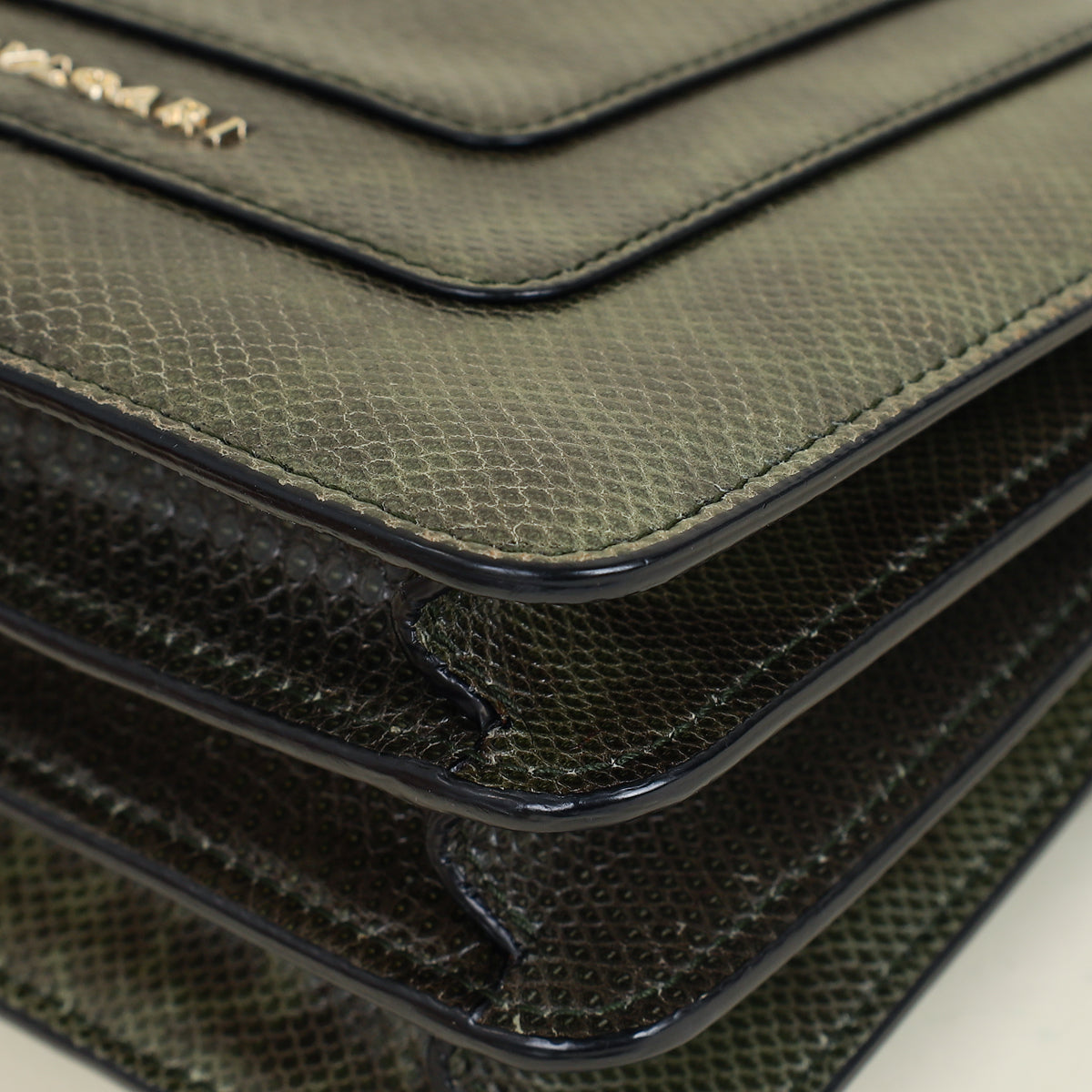 Bvlgari Dark Olive Karung Serpenti Forever Top Handle Small Bag-Bvlgari-THE CLOSET