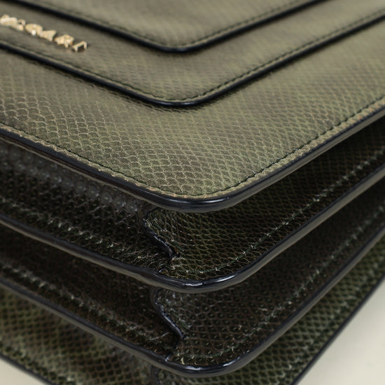 Bvlgari Dark Olive Karung Serpenti Forever Top Handle Small Bag-Bvlgari-THE CLOSET