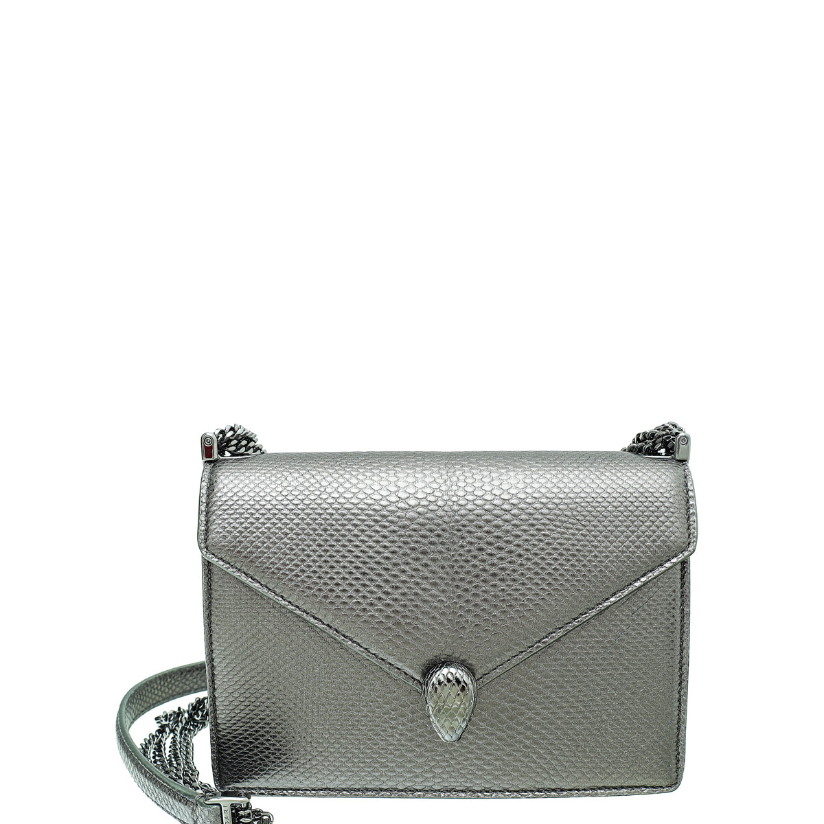 Bvlgari Metallic Grey Karung Serpenti Forever Multichain Shoulder Bag-Bvlgari-THE CLOSET