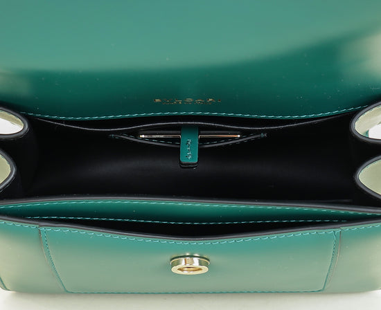 Bvlgari Green Serpenti Forever Medium Top Handle Bag