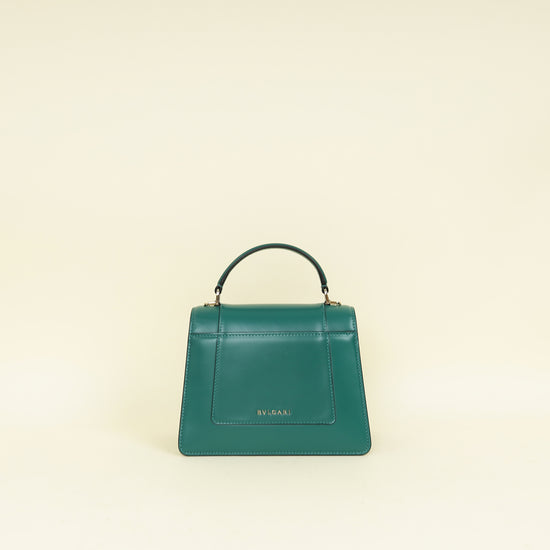 Bvlgari Green Serpenti Forever Medium Top Handle Bag
