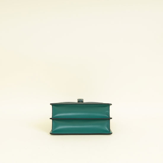 Bvlgari Green Serpenti Forever Medium Top Handle Bag