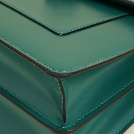 Bvlgari Green Serpenti Forever Medium Top Handle Bag