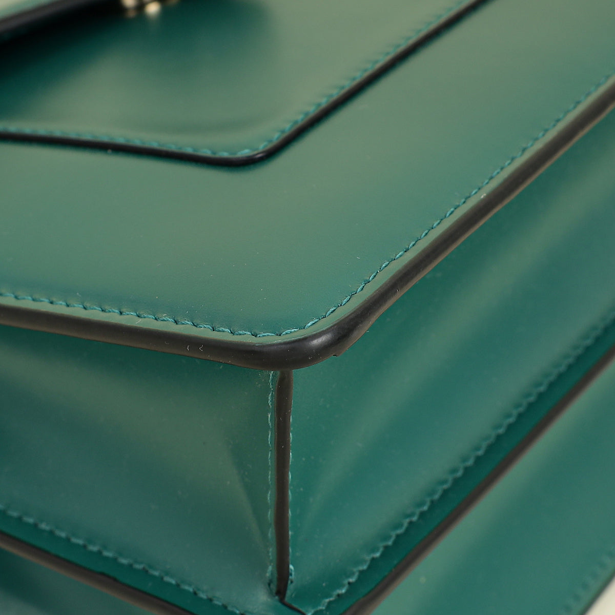 Bvlgari Green Serpenti Forever Medium Top Handle Bag