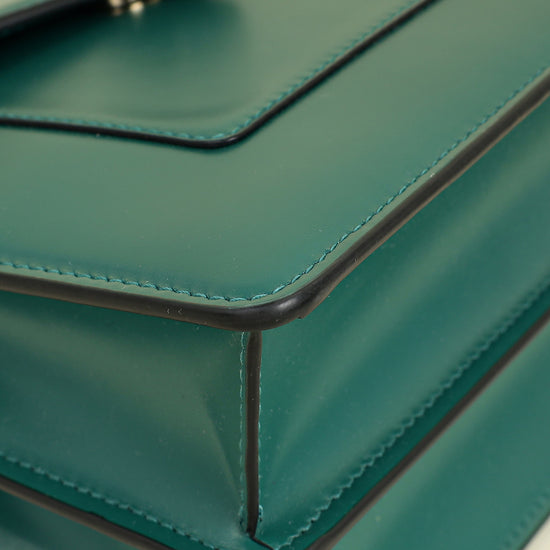 Bvlgari Green Serpenti Forever Medium Top Handle Bag