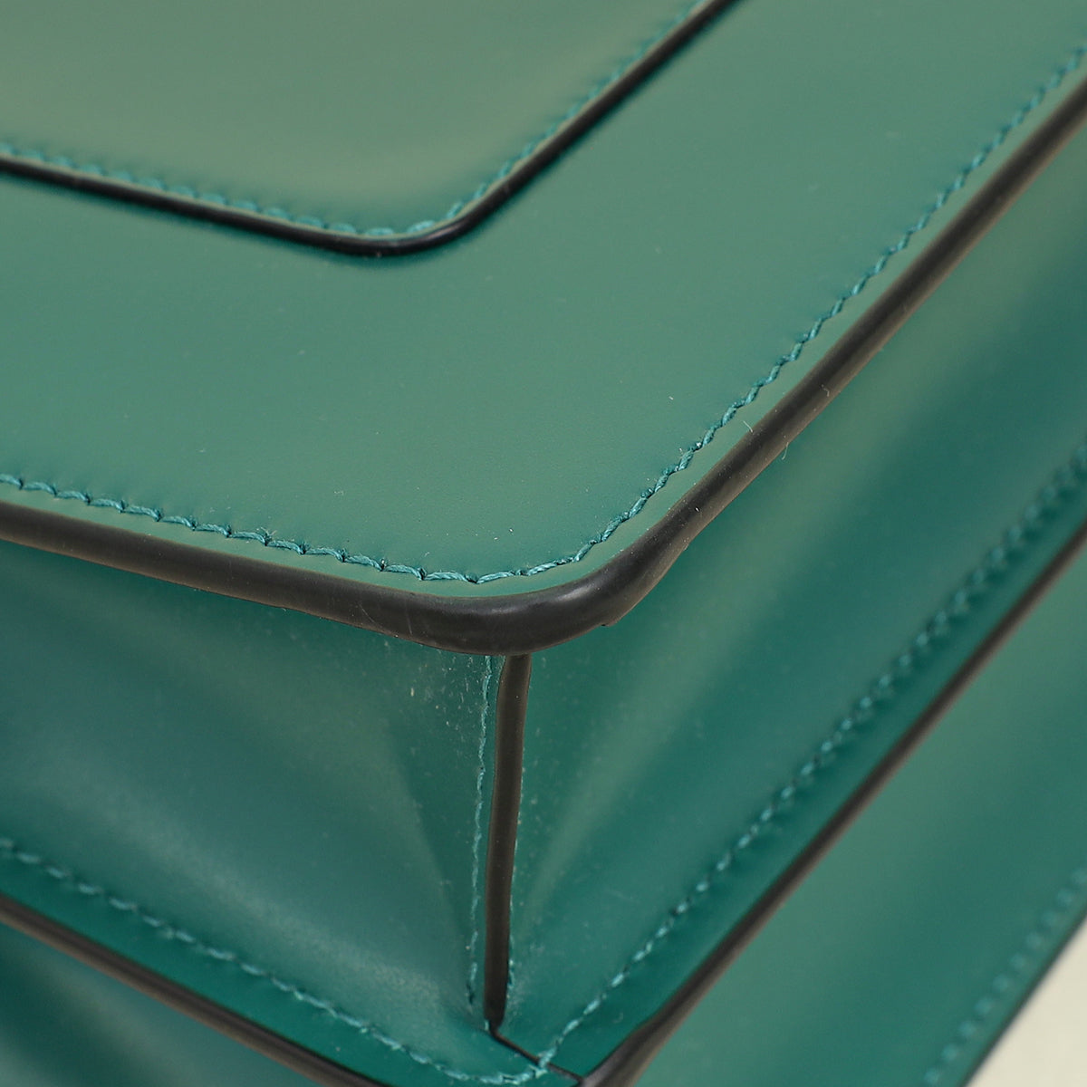 Bvlgari Green Serpenti Forever Medium Top Handle Bag