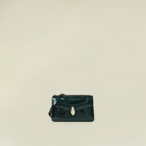 Bvlgari Emerald Green Serpenti Forever Flap Crossbody Bag