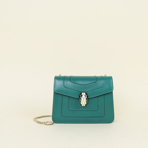 Bvlgari Emerald Green Serpenti Forever Shoulder Bag