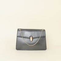 Bvlgari Grey Serpenti Forever Flap Shoulder Bag