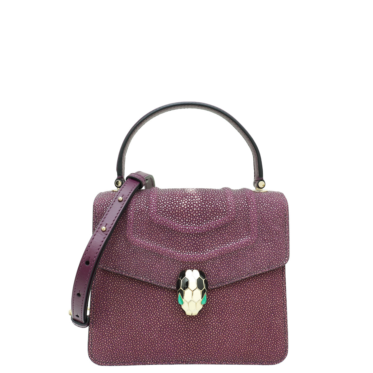 Bvlgari Violet Serpenti Forever Small Top Handle Bag-Bvlgari-THE CLOSET