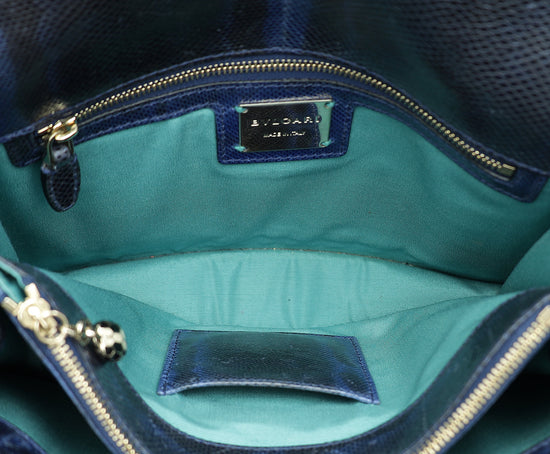 Bvlgari Navy Blue Karung Serpenti Forever Shoulder Bag