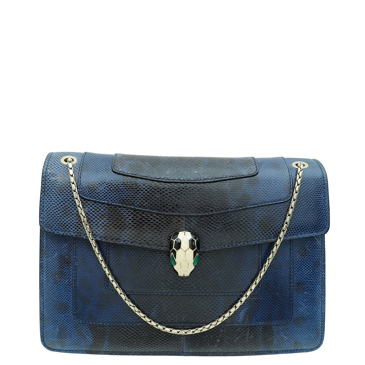 Bvlgari Navy Blue Karung Serpenti Forever Shoulder Bag