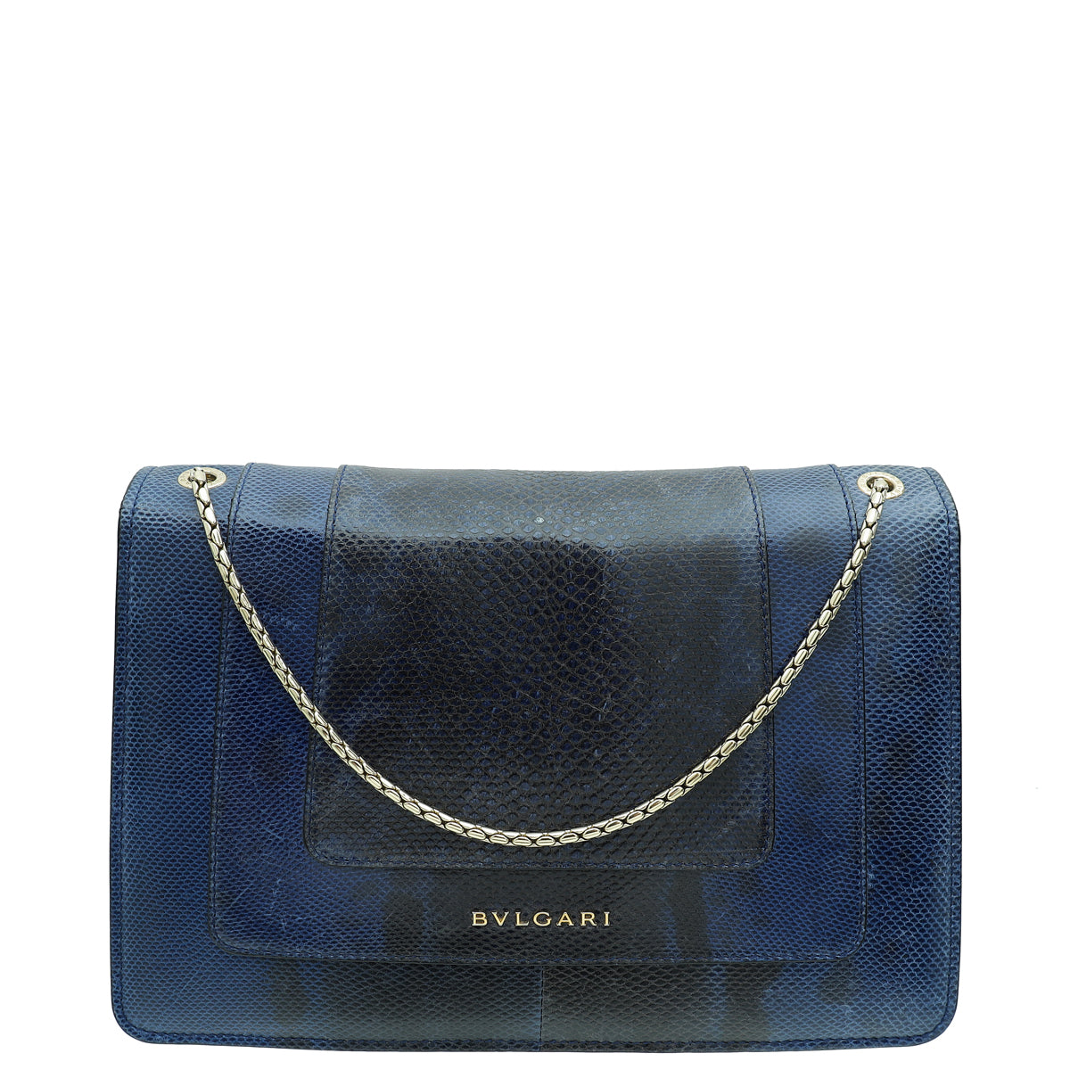 Bvlgari Navy Blue Karung Serpenti Forever Shoulder Bag