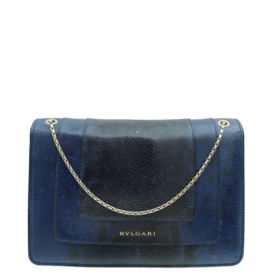 Bvlgari Navy Blue Karung Serpenti Forever Shoulder Bag