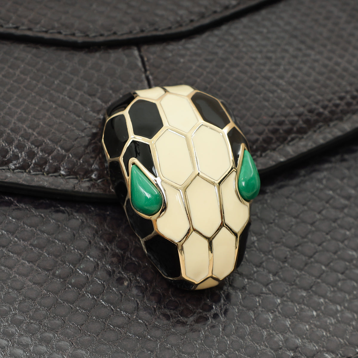 Bvlgari Grey Serpenti Forever Karung Top Handle Bag-Bvlgari-THE CLOSET