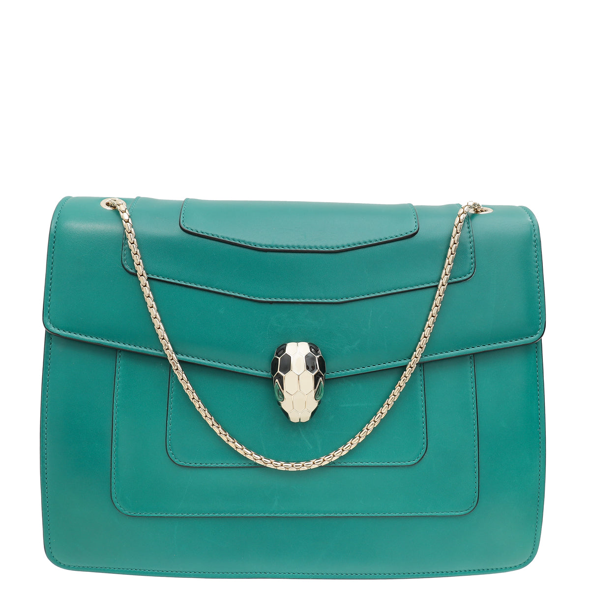Bvlgari Green Serpenti Forever Large Flap Bag-Bvlgari-THE CLOSET