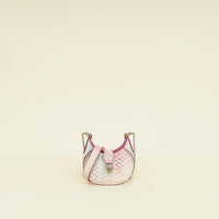 Bvlgari Pink Multicolor Serpenti Ellipse Python Micro Chain Shoulder Crossbody Bag