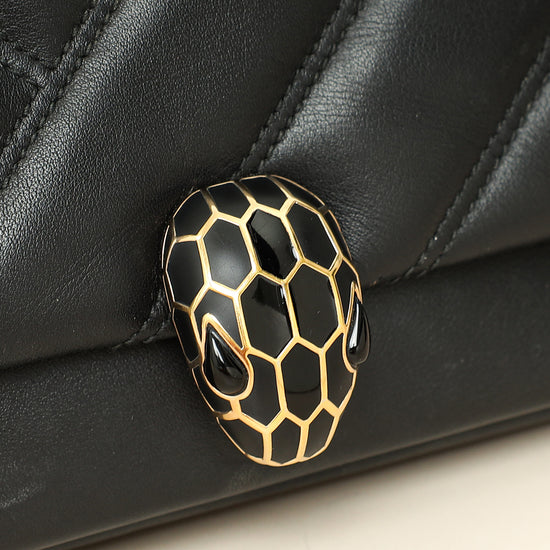 Bvlgari Black Serpenti Cabochon Small Shoulder Bag-Bvlgari-THE CLOSET
