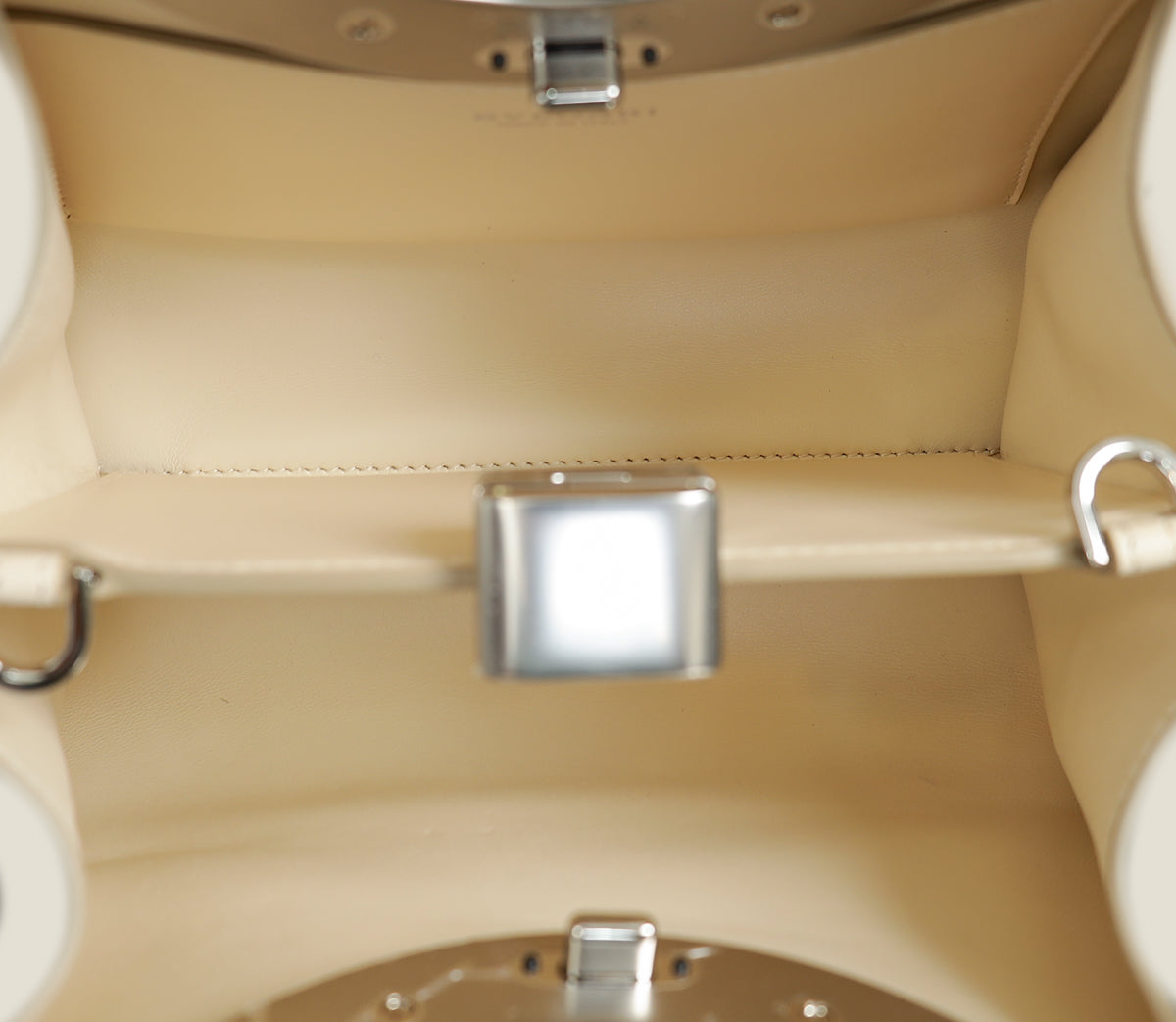 Bvlgari Ivory Bvlgari Roma Small Top Handle Bag