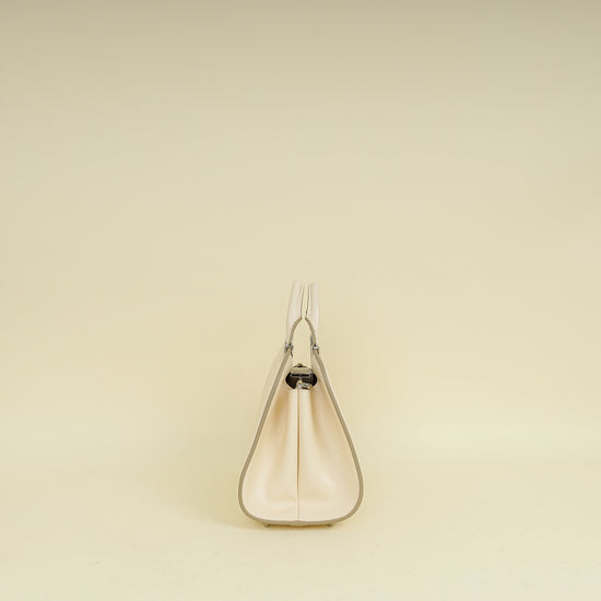 Bvlgari Ivory Bvlgari Roma Small Top Handle Bag