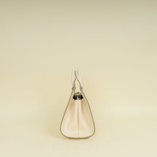 Bvlgari Ivory Bvlgari Roma Small Top Handle Bag