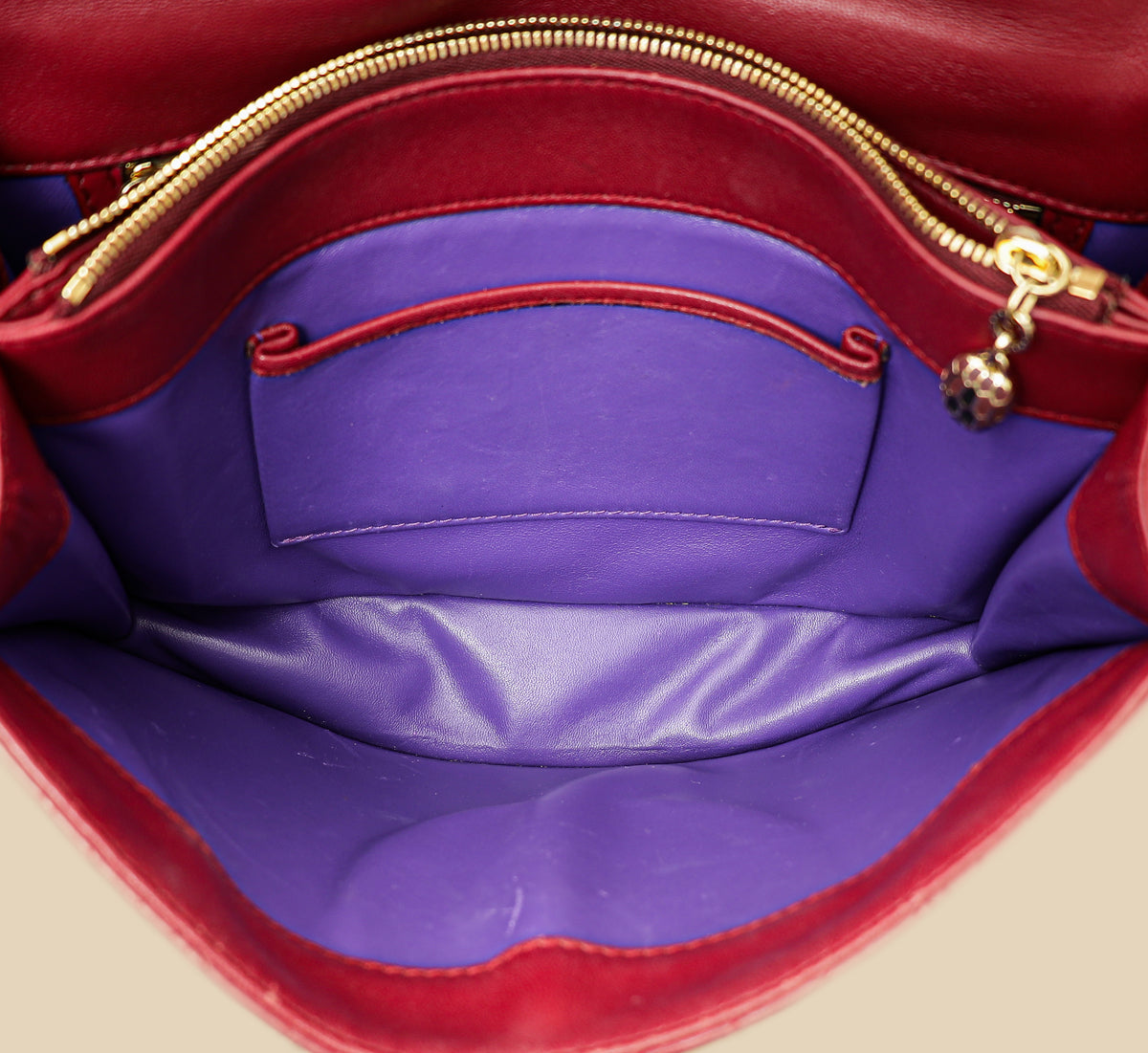 Bvlgari Burgundy Serpenti Forever Quilted Scaglie Flap Medium Bag-Bvlgari-THE CLOSET