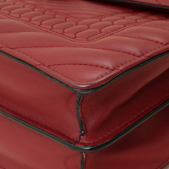 Bvlgari Burgundy Serpenti Forever Quilted Scaglie Flap Medium Bag-Bvlgari-THE CLOSET