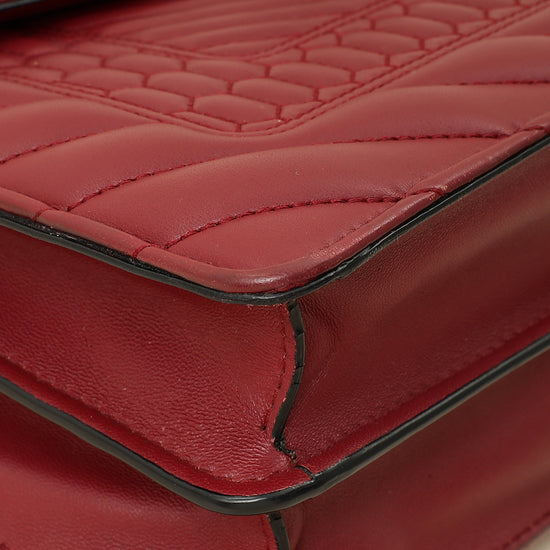 Bvlgari Burgundy Serpenti Forever Quilted Scaglie Flap Medium Bag-Bvlgari-THE CLOSET