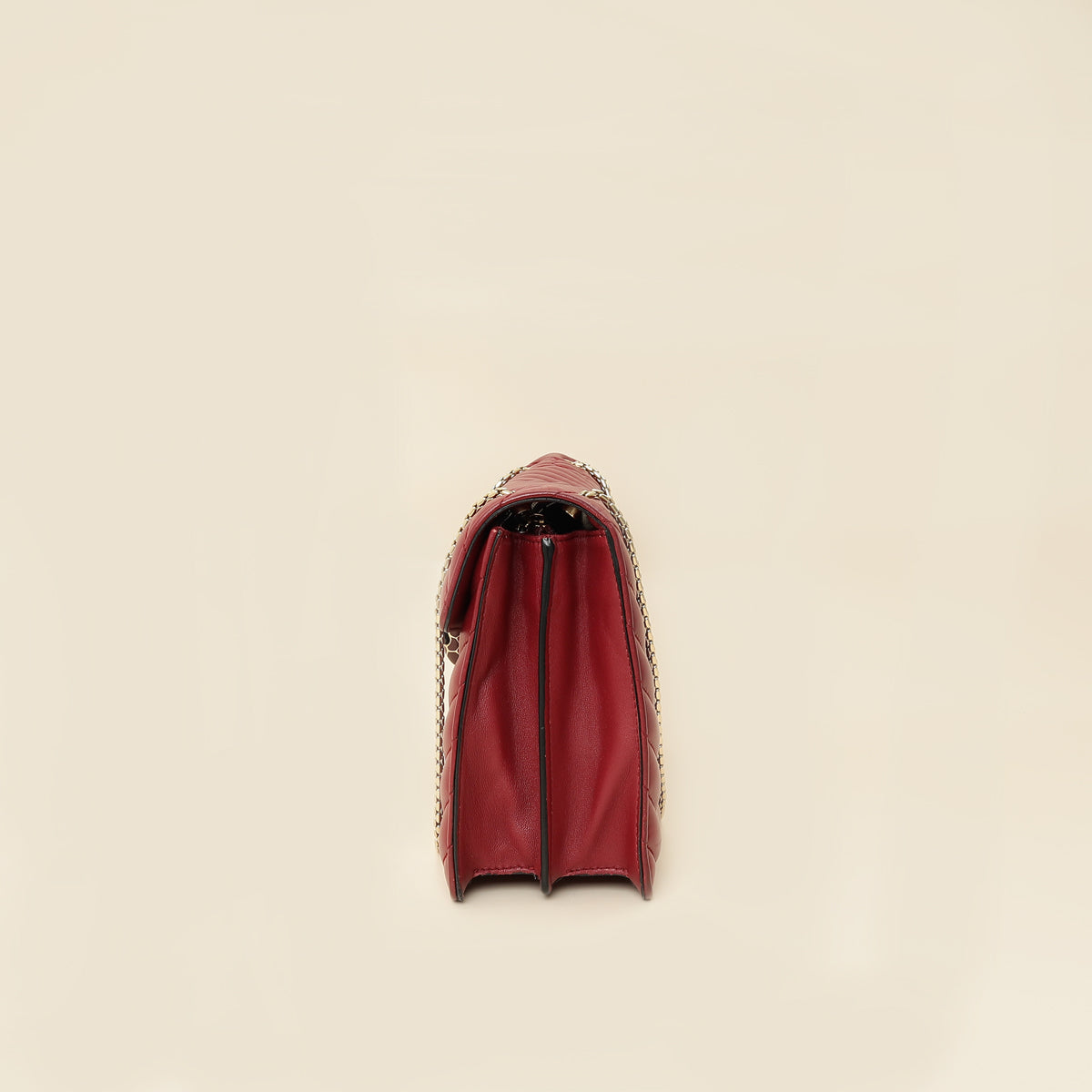 Bvlgari Burgundy Serpenti Forever Quilted Scaglie Flap Medium Bag-Bvlgari-THE CLOSET