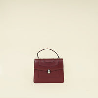 Bvlgari Burgundy Serpenti Forever Top Handle Bag